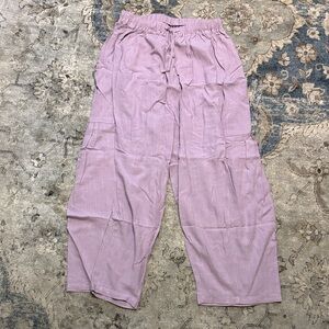Light Purple Flowy Cargo Pants